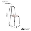 Ver imagem 3 de Kit 4 Cadeiras TUBULAR89X37X42 cm Ane B Prata Arabesco/Mart