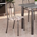 Ver imagem 2 de Kit 4 Cadeiras TUBULAR89X37X42 cm Ane B Prata Arabesco/Mart