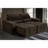 Sofá Alamo 2,02 m Retrátil Reclinável SUEDE Marrom - 1