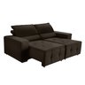 Sofá Alamo 2,02 m Retrátil Reclinável SUEDE Marrom - 2