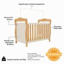 Ver imagem 4 de Berço Mini Cama 3 em 1 Americano 100% MDF Cocada Espresso Móveis Bege/Off White/Amêndoa