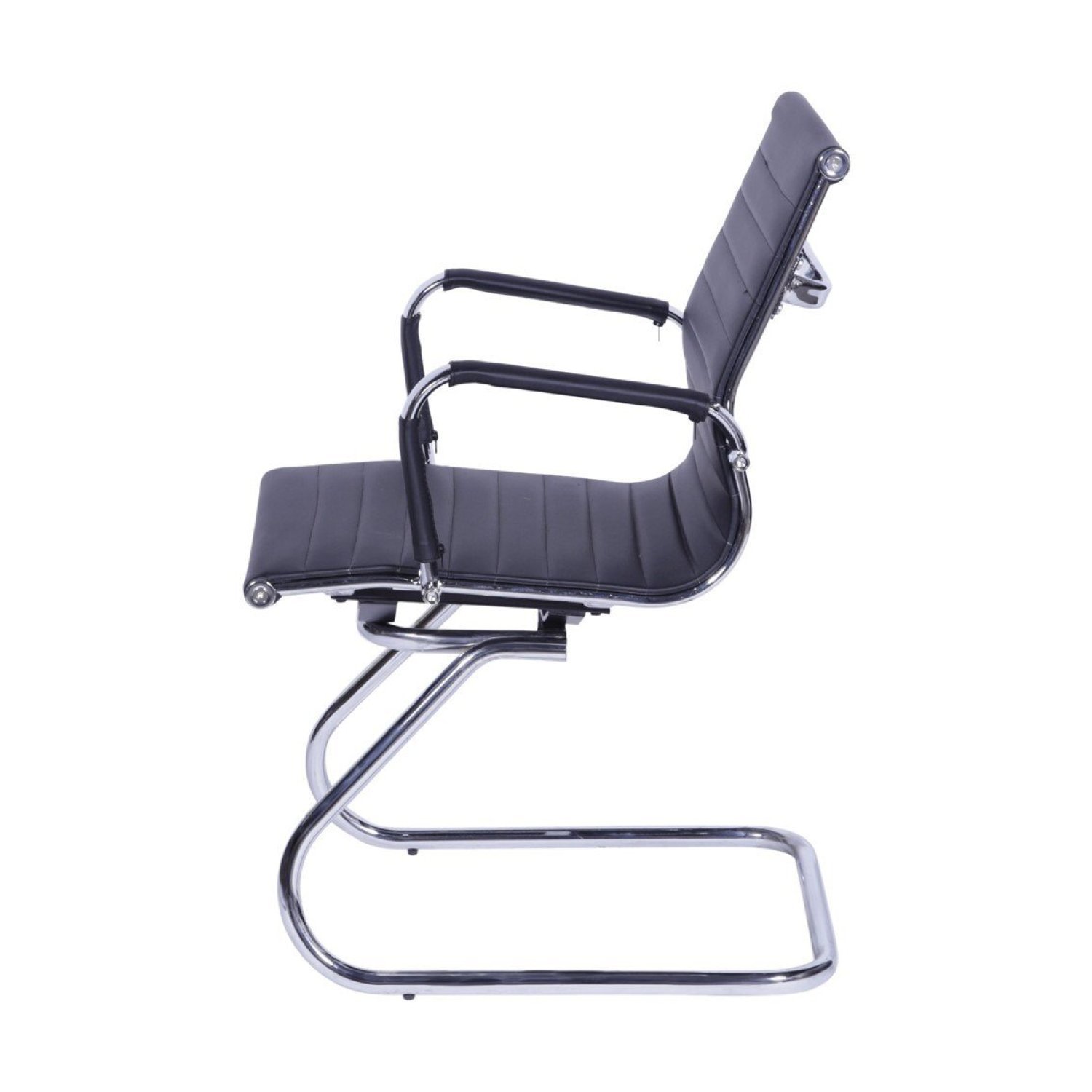Kit 4 Cadeiras para Escritório Interlocutor Base Fixa Esteirinha Corino 3301 Or Design - 4