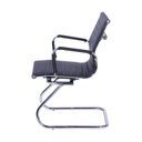 Ver imagem 4 de Kit 4 Cadeiras Escritório Interlocutor Fixa Esteirinha Corino 3301