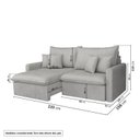 Ver imagem 3 de Sofá Cama Casal Retrátil e Reclinável 4 Lugares Veludo Cinza Colibri 220cm CabeCasa MadeiraOriginals