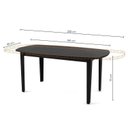 Ver imagem 3 de Conjunto Mesa Extensível Oval 4 Cadeira Madeira Maciça Encosto Telado Tiê CabeCasa MadeiraOriginals Preto