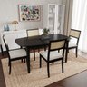 Conjunto Mesa Extensível Oval 4 Cadeira Madeira Maciça Encosto Telado Tiê CabeCasa MadeiraOriginals - 1