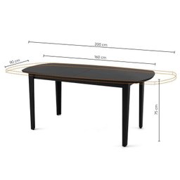 Conjunto Mesa Extensível Oval 6 Cadeira Madeira Maciça Encosto Telado Tiê CabeCasa MadeiraMadeira - 2