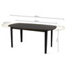 Conjunto Mesa Extensível Oval 6 Cadeira Madeira Maciça Encosto Telado Tiê CabeCasa MadeiraOriginals - 2