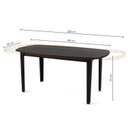 Ver imagem 3 de Conjunto Mesa Extensível Oval 6 Cadeira Madeira Maciça Encosto Telado Tiê CabeCasa MadeiraOriginals Preto