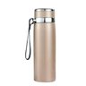 Garrafinha Térmica Aço Inox 600ml Água Gelada Quente Bege - 1