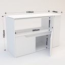 Ver imagem 4 de Escrivaninha Escritório Stanley 2 Portas 120,5cm Branco e Aveiro