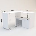 Ver imagem 6 de Escrivaninha Escritório Stanley 2 Portas 120,5cm Branco e Aveiro