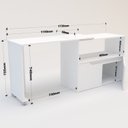 Ver imagem 5 de Escrivaninha Escritório Stanley 2 Portas 120,5cm Branco e Aveiro
