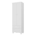Ver imagem 2 de Guarda-roupa Infantil 62cm 2 Portas e 2 Gavetas Dengo Multimóveis Mp4436 Branco