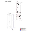 Ver imagem 4 de Guarda-roupa Infantil 62cm 2 Portas e 2 Gavetas Dengo Multimóveis Mp4436 Branco