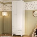 Ver imagem 1 de Guarda-roupa Infantil 62cm 2 Portas e 2 Gavetas Dengo Multimóveis Mp4436 Branco