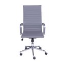 Ver imagem 5 de Kit 2 Cadeiras Escritório Presidente Esteirinha Rodízio Relax Corino 3301 Cinza