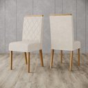 Ver imagem 1 de Conjunto de 2 Cadeiras Henn Nina Estofada S32-502 Nature/Linho SE