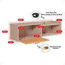 Ver imagem 5 de Rack Suspenso Home Tv 32" Bancada Flutuante Canadá 90cm Porta Nicho Eletrônico Sala Quarto Pequeno