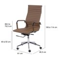Ver imagem 3 de Kit 2 Cadeiras Escritório Presidente Esteirinha Rodízio Relax Corino 3301 Marrom/Caramelo