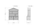 Ver imagem 2 de Casinha Organizadora Infantil Maia 100% MDF Quarto Brinquedo