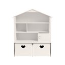 Ver imagem 4 de Casinha Organizadora Infantil Maia 100% MDF Quarto Brinquedo