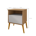 Ver imagem 4 de Mesa de Cabeceira Cancun Cinamomo/off White – Bechara Móveis