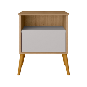 Mesa de Cabeceira Cancun Cinamomo/off White – Bechara Móveis