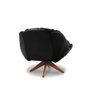Poltrona Decorativa Verona Com Base Giratória Suede - Preto - 3