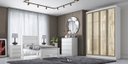 Ver imagem 1 de Guarda Roupa Casal Moderni Glass Reflecta 4 Portas 3 Gavetas Novo Horizonte Neve
