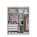 Ver imagem 3 de Guarda Roupa Casal Moderni Glass Reflecta 4 Portas 3 Gavetas Novo Horizonte Neve