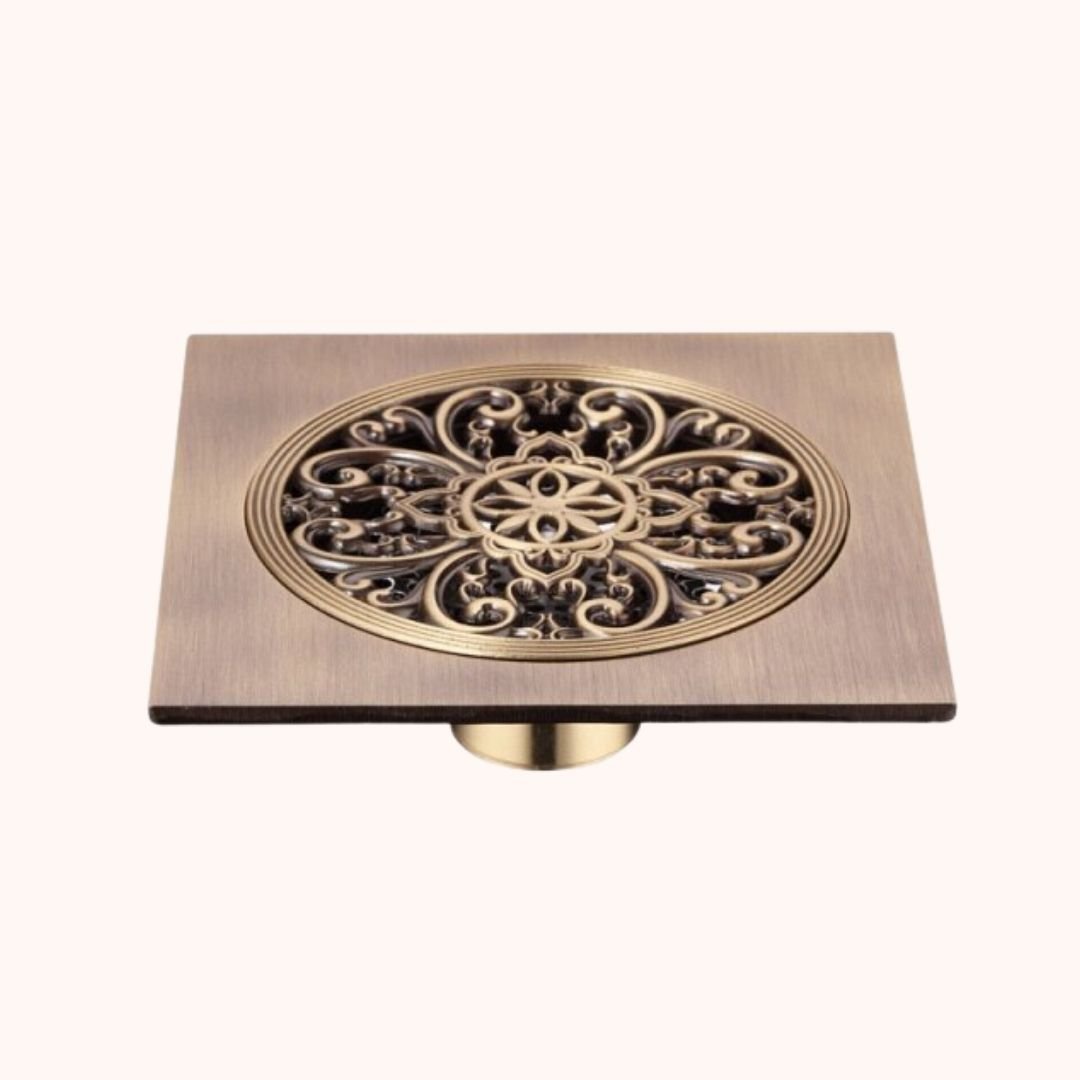 Ralo Vintage Retrô Quadrado Mandala Bronze 15x15 - 1