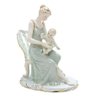 Escultura Estatueta Decorativa Dama com Criança em Porcelana - 23x13x18cm - 1