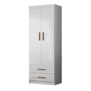 Ver imagem 1 de Guarda Roupa Infantil Ônix 2 Portas e 2 Gavetas Flex Branco - Peternella Móveis