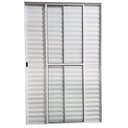 Ver imagem 1 de Porta de Alumínio de Correr Balcão 3 Folhas Branca Modular com Trinco: 210 x 120