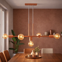 Ver imagem 3 de Luminária de Teto Pendente Tazza para 5 Lâmpadas 68cm Moderno Industrial - Cobre Flex - Alumínio