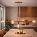 Ver imagem 1 de Luminária de Teto Pendente Tazza para 5 Lâmpadas 68cm Moderno Industrial - Cobre Flex - Alumínio