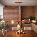 Ver imagem 2 de Luminária de Teto Pendente Tazza para 5 Lâmpadas 68cm Moderno Industrial - Cobre Flex - Alumínio