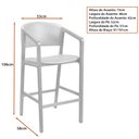 Ver imagem 3 de Banqueta Madeira Maciça Thor 53cm | Courino Caramelo - Sallar Home