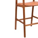 Ver imagem 4 de Banqueta Madeira Maciça Thor 53cm | Courino Caramelo - Sallar Home