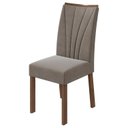 Ver mais imagens de Conjunto Sala de Jantar Mesa 160x80cm Tampo MDF/Vidro com 6 Cadeiras Apogeu Móveis Lopas