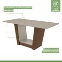 Ver imagem 5 de Conjunto Sala de Jantar Mesa 160x80cm Tampo MDF/Vidro com 6 Cadeiras Apogeu Móveis Lopas