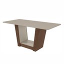 Ver imagem 3 de Conjunto Sala de Jantar Mesa 160x80cm Tampo MDF/Vidro com 6 Cadeiras Apogeu Móveis Lopas