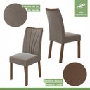 Ver imagem 7 de Conjunto Sala de Jantar Mesa 160x80cm Tampo MDF/Vidro com 6 Cadeiras Apogeu Móveis Lopas
