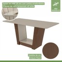 Ver imagem 4 de Conjunto Sala de Jantar Mesa 160x80cm Tampo MDF/Vidro com 6 Cadeiras Apogeu Móveis Lopas