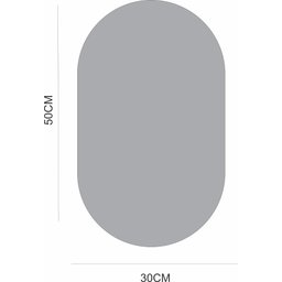 ESPELHO DECORATIVO OVAL 50CMX30CM MODERNO LUXO SALA QUARTO BANHEIRO - 3