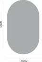 Ver imagem 3 de ESPELHO DECORATIVO OVAL 50CMX30CM MODERNO LUXO SALA QUARTO BANHEIRO