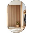 Ver imagem 1 de ESPELHO DECORATIVO OVAL 50CMX30CM MODERNO LUXO SALA QUARTO BANHEIRO