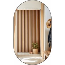 ESPELHO DECORATIVO OVAL 50CMX30CM MODERNO LUXO SALA QUARTO BANHEIRO - 1