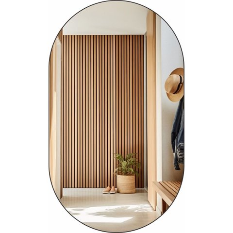 ESPELHO DECORATIVO OVAL 50CMX30CM MODERNO LUXO SALA QUARTO BANHEIRO